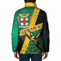 Jamaica Independence Day Padded Jacket Coat Of Arms With Doctor Bird Tropical Vibes