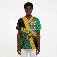 Jamaica Independence Day Scrub Top Coat Of Arms With Doctor Bird Tropical Vibes