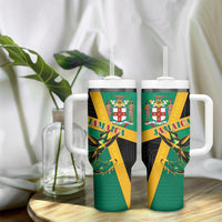 Jamaica Independence Day Tumbler With Handle Coat Of Arms With Doctor Bird Tropical Vibes
