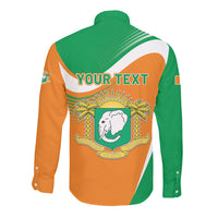 Personalized Ivory Coast 1960 Long Sleeve Button Shirt Happy Independence Day