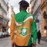 Personalized Ivory Coast 1960 Long Sleeve Button Shirt Happy Independence Day