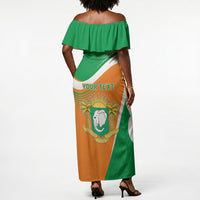 Personalized Ivory Coast 1960 Off Shoulder Maxi Dress Happy Independence Day