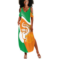 Personalized Ivory Coast 1960 Summer Maxi Dress Happy Independence Day