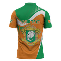 Personalized Ivory Coast 1960 Zipper Polo Shirt Happy Independence Day