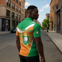 Personalized Ivory Coast 1960 Zipper Polo Shirt Happy Independence Day