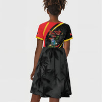 Trinidad And Tobago Independence Day Kid Short Sleeve Dress Two Islands One Nation Endless Pride