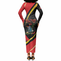 Trinidad And Tobago Independence Day Long Sleeve Bodycon Dress Two Islands One Nation Endless Pride