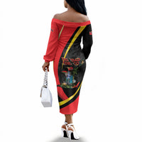 Trinidad And Tobago Independence Day Off The Shoulder Long Sleeve Dress Two Islands One Nation Endless Pride