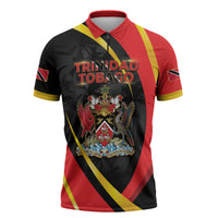 Trinidad And Tobago Independence Day Zipper Polo Shirt Two Islands One Nation Endless Pride