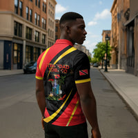 Trinidad And Tobago Independence Day Zipper Polo Shirt Two Islands One Nation Endless Pride