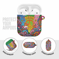 Hippie Peace Love AirPods Case Colorful Style - Wonder Print Shop