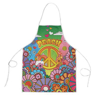 Hippie Peace Love Apron Colorful Style - Wonder Print Shop