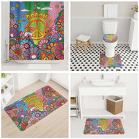Hippie Peace Love Bathroom Set Colorful Style - Wonder Print Shop
