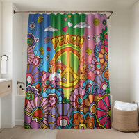 Hippie Peace Love Bathroom Set Colorful Style - Wonder Print Shop