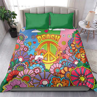 Hippie Peace Love Bedding Set Colorful Style - Wonder Print Shop