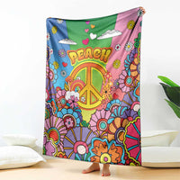 Hippie Peace Love Blanket Colorful Style - Wonder Print Shop