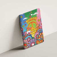 Hippie Peace Love Canvas Wall Art Colorful Style - Wonder Print Shop