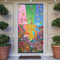 Hippie Peace Love Door Cover Colorful Style - Wonder Print Shop