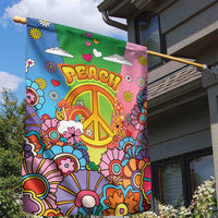 Hippie Peace Love Garden Flag Colorful Style - Wonder Print Shop