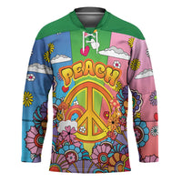 Hippie Peace Love Hockey Jersey Colorful Style - Wonder Print Shop