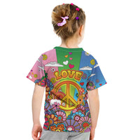 Hippie Peace Love Kid T Shirt Colorful Style - Wonder Print Shop