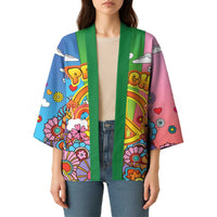 Hippie Peace Love Kimono Colorful Style - Wonder Print Shop
