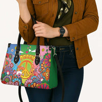 Hippie Peace Love Leather Bag Colorful Style - Wonder Print Shop