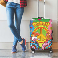 Hippie Peace Love Luggage Cover Colorful Style - Wonder Print Shop