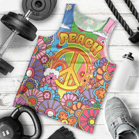 Hippie Peace Love Men Tank Top Colorful Style - Wonder Print Shop