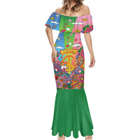 Hippie Peace Love Mermaid Dress Colorful Style - Wonder Print Shop