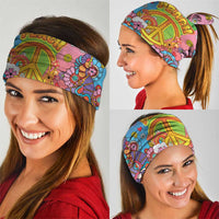 Hippie Peace Love Neck Gaiter Colorful Style - Wonder Print Shop
