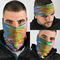 Hippie Peace Love Neck Gaiter Colorful Style - Wonder Print Shop