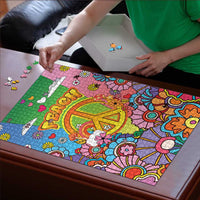 Hippie Peace Love Puzzle Colorful Style - Wonder Print Shop