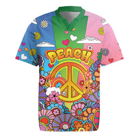 Hippie Peace Love Rugby Jersey Colorful Style - Wonder Print Shop