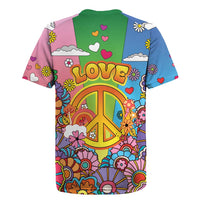 Hippie Peace Love Rugby Jersey Colorful Style - Wonder Print Shop
