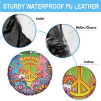 Hippie Peace Love Spare Tire Cover Colorful Style - Wonder Print Shop