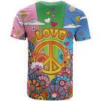 Hippie Peace Love T Shirt Colorful Style - Wonder Print Shop