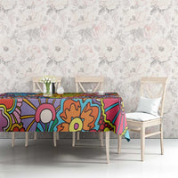 Hippie Peace Love Tablecloth Colorful Style - Wonder Print Shop