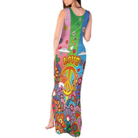 Hippie Peace Love Tank Maxi Dress Colorful Style - Wonder Print Shop