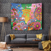 Hippie Peace Love Tapestry Colorful Style - Wonder Print Shop