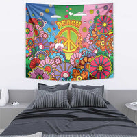 Hippie Peace Love Tapestry Colorful Style - Wonder Print Shop