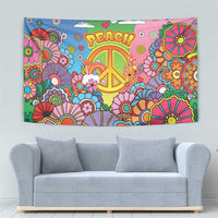 Hippie Peace Love Tapestry Colorful Style - Wonder Print Shop