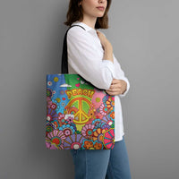 Hippie Peace Love Tote Bag Colorful Style - Wonder Print Shop