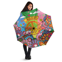Hippie Peace Love Umbrella Colorful Style - Wonder Print Shop