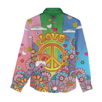 Hippie Peace Love Women Casual Shirt Colorful Style - Wonder Print Shop