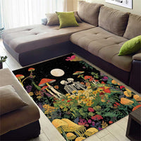 Skeleton Lovers Area Rug Hippie Gothic Aesthetic - Wonder Print Shop