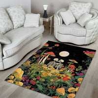 Skeleton Lovers Area Rug Hippie Gothic Aesthetic - Wonder Print Shop