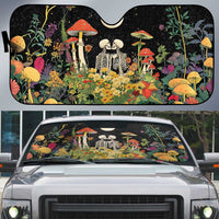 Skeleton Lovers Auto Sun Shade Hippie Gothic Aesthetic - Wonder Print Shop