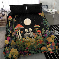 Skeleton Lovers Bedding Set Hippie Gothic Aesthetic - Wonder Print Shop
