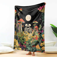 Skeleton Lovers Blanket Hippie Gothic Aesthetic - Wonder Print Shop